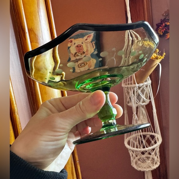 Vintage Green Depression Glass Compote Dish✨ - Picture 11 of 13